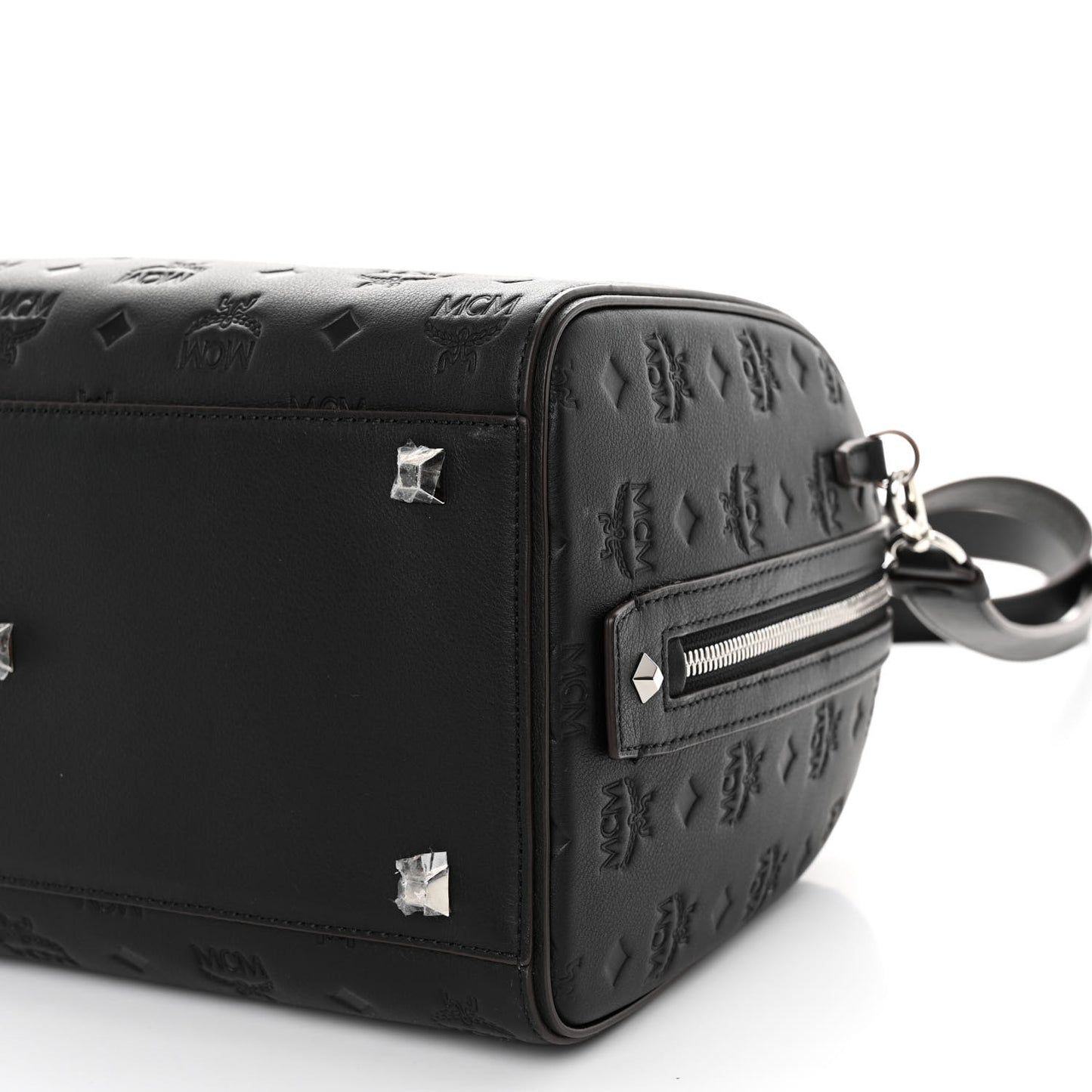 Calfskin Ottomar Monogram Medium Essential Boston Bag Black
