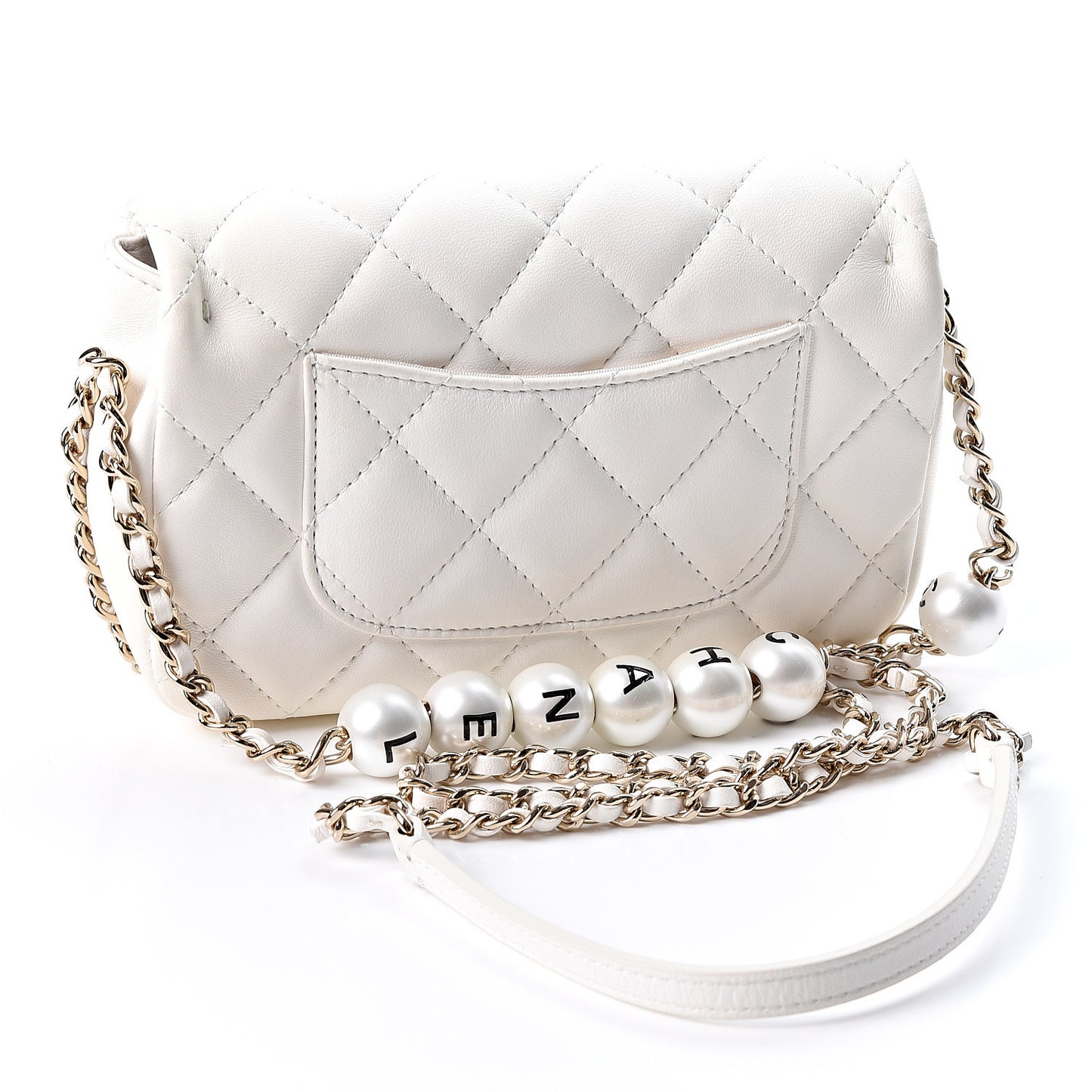 Lambskin Quilted Mini My Precious Flap White