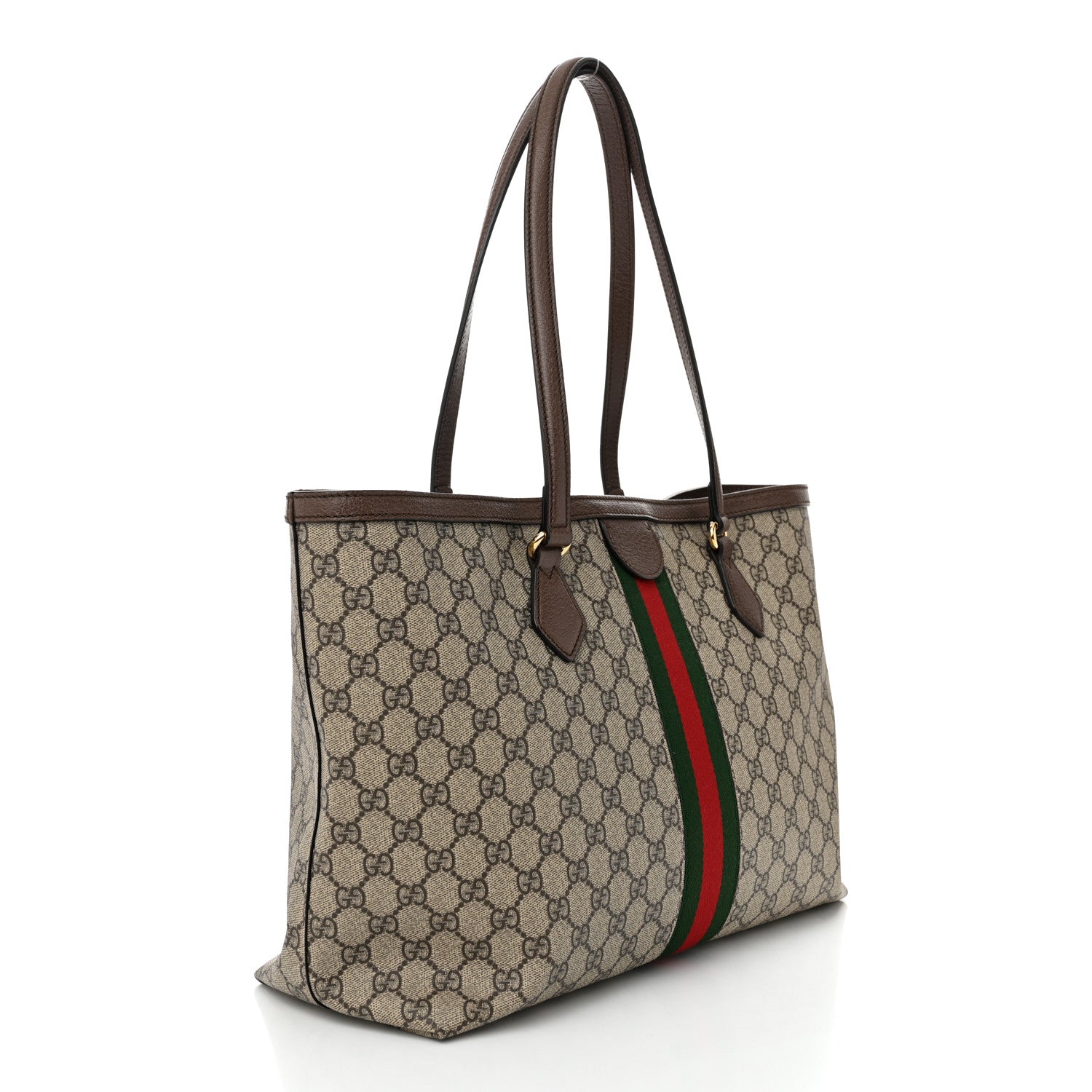 Gucci GG Supreme Monogram Medium Ophidia Shopping Tote Brown 3 of 11