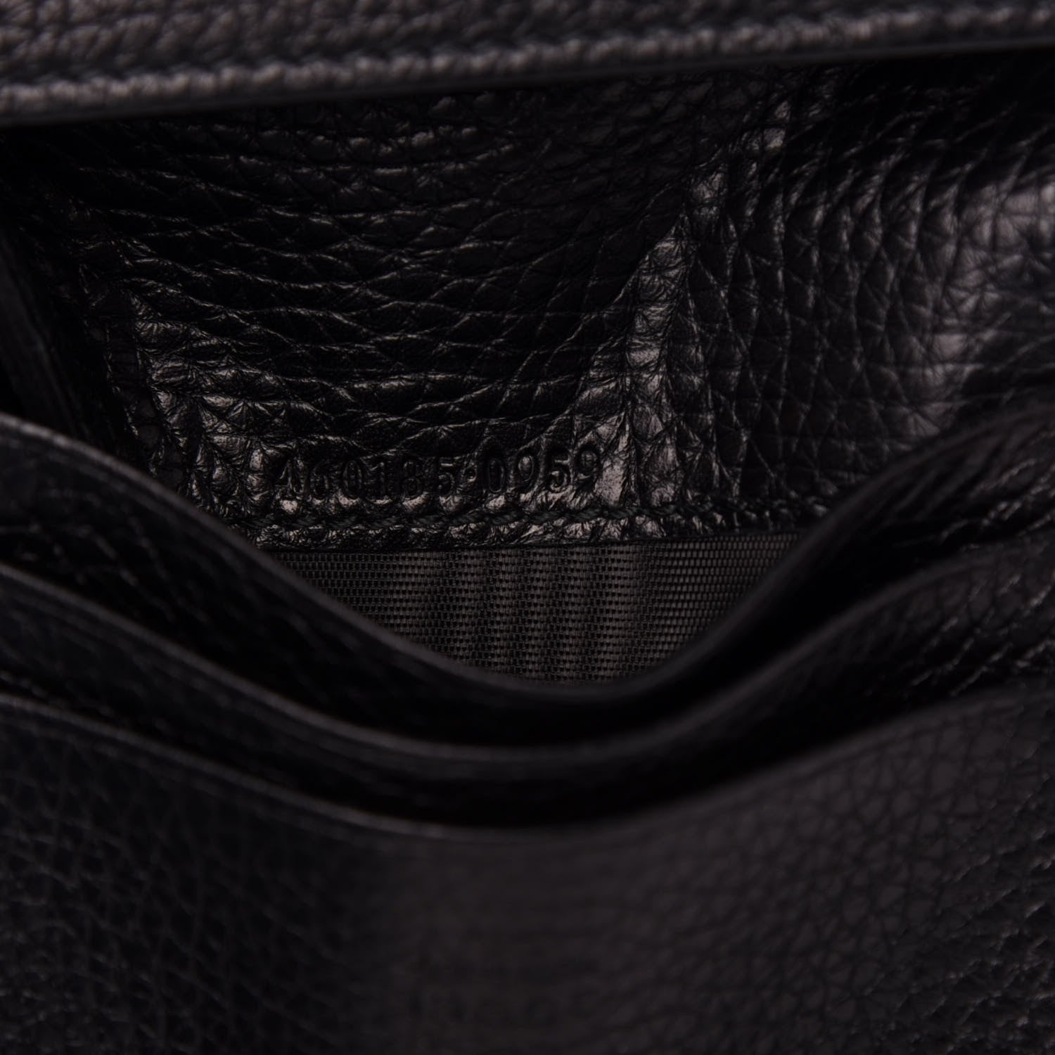 Gucci Pebbled Calfskin Animalier Card Case Black 7 of 7
