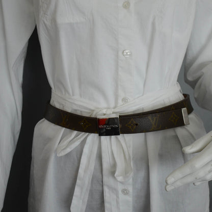 Louis Vuitton Monogram Ceinture Belt w Silver Buckle 2 of 3
