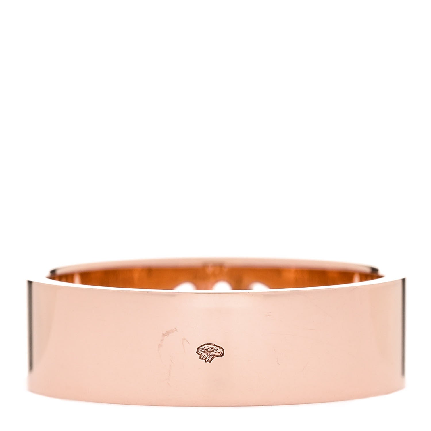 Hermes 18K Rose Gold Diamond PM H D'Ancre Ring 52 6 3 of 5