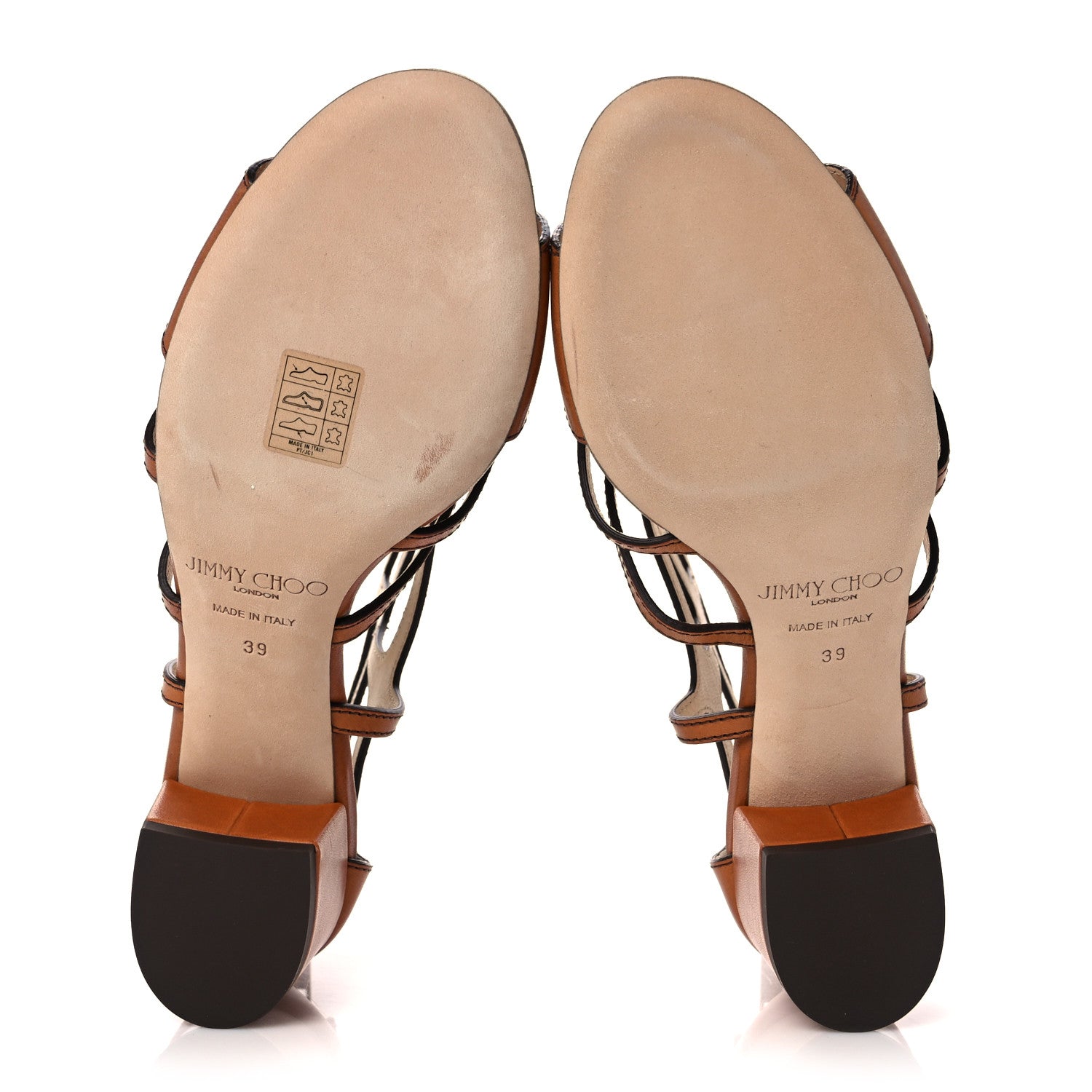 Jimmy Choo Calfskin Ren 35 Sandals 39 Brown 5 of 15
