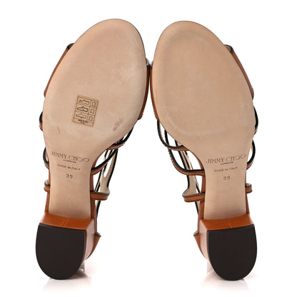 Jimmy Choo Calfskin Ren 35 Sandals 39 Brown 5 of 15