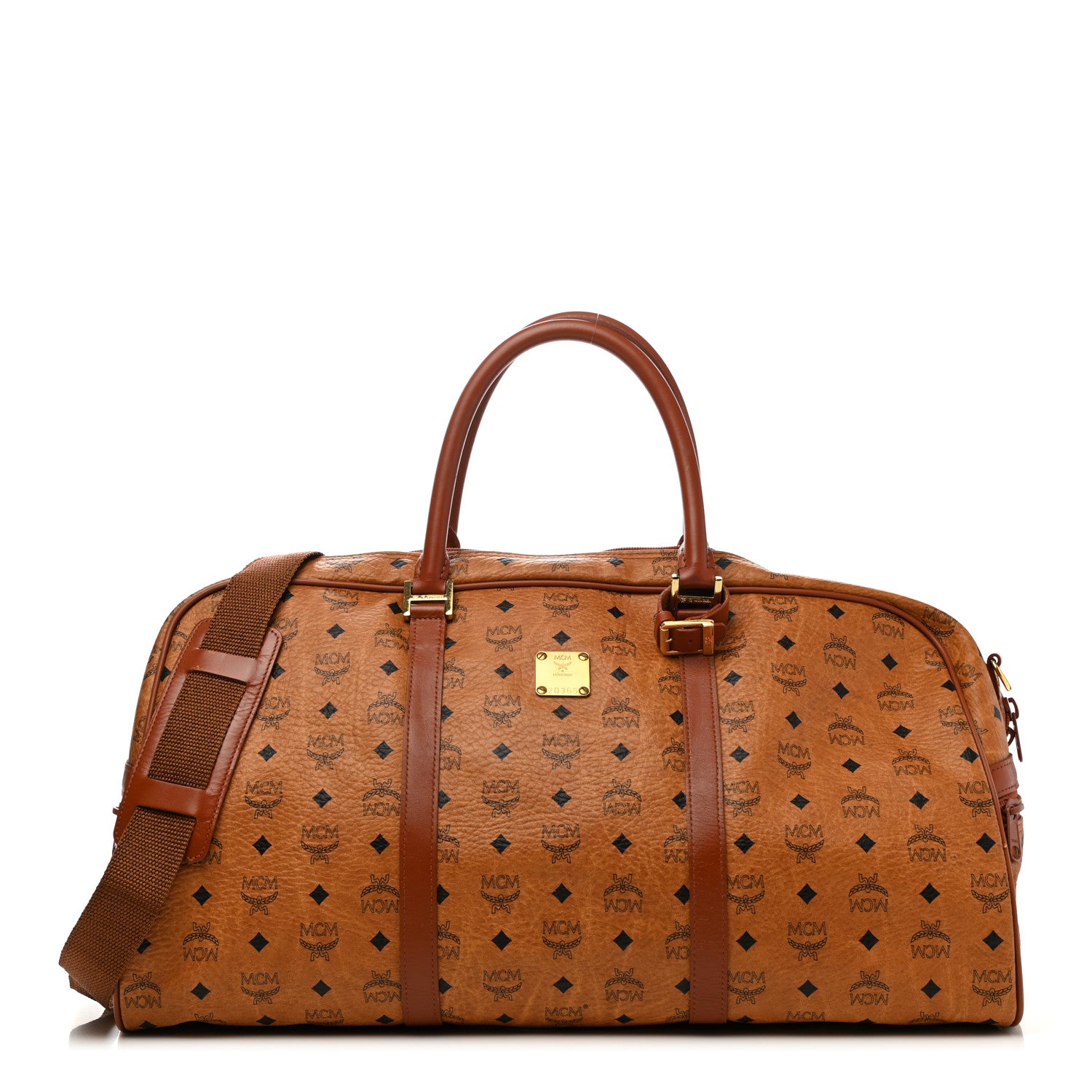 MCM Visetos Traveler Bag Cognac 1 of 9