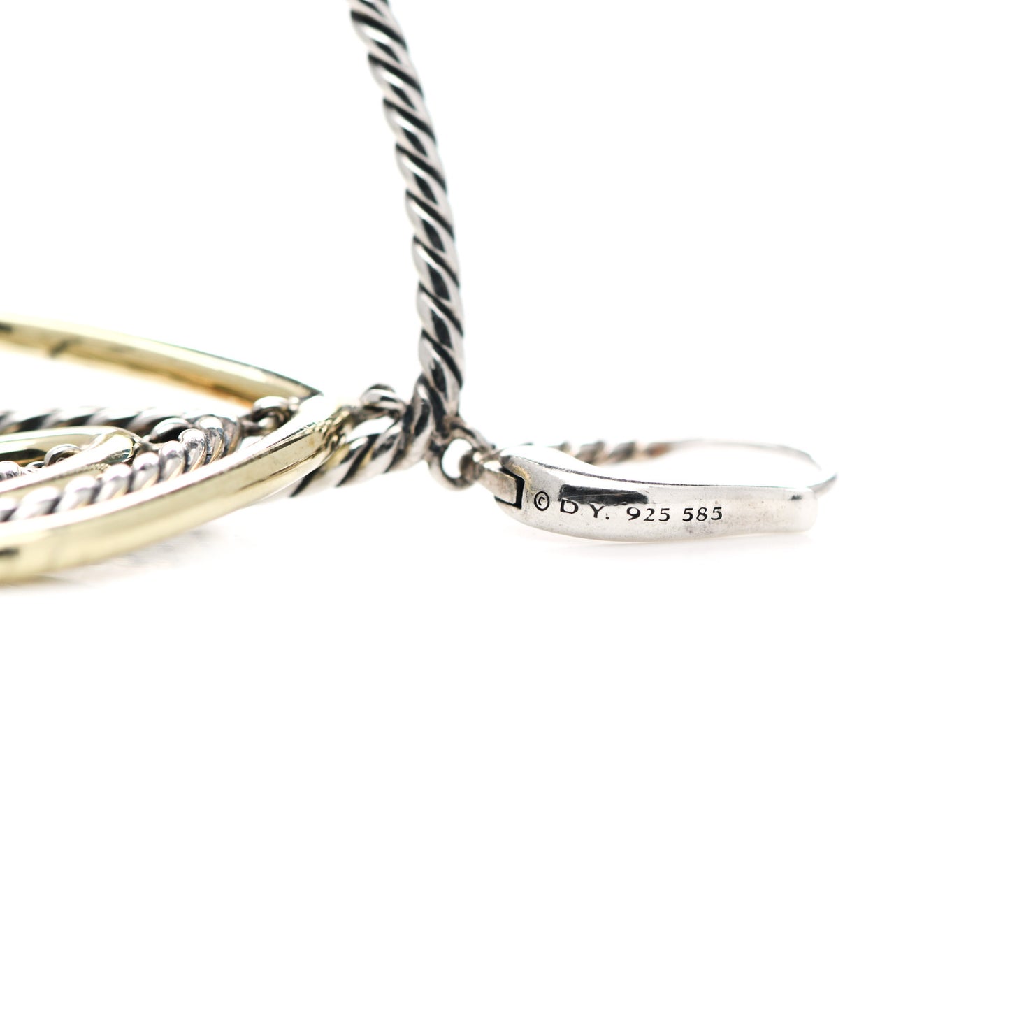 Sterling Silver 14K Yellow Gold Mobile Drop Earrings