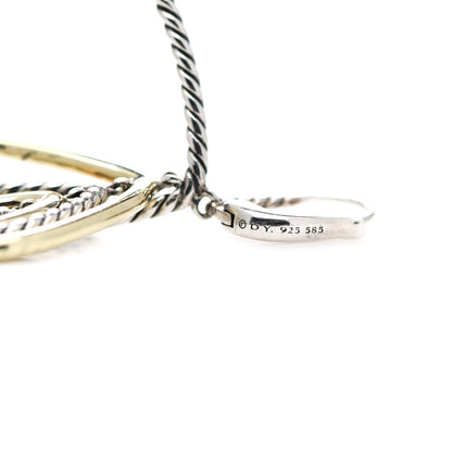 David Yurman Sterling Silver 14K Yellow Gold Mobile Drop Earrings 4 of 5