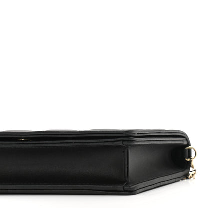 Christian Dior Lambskin Cannage Lady Dior Pouch Black 10 of 11