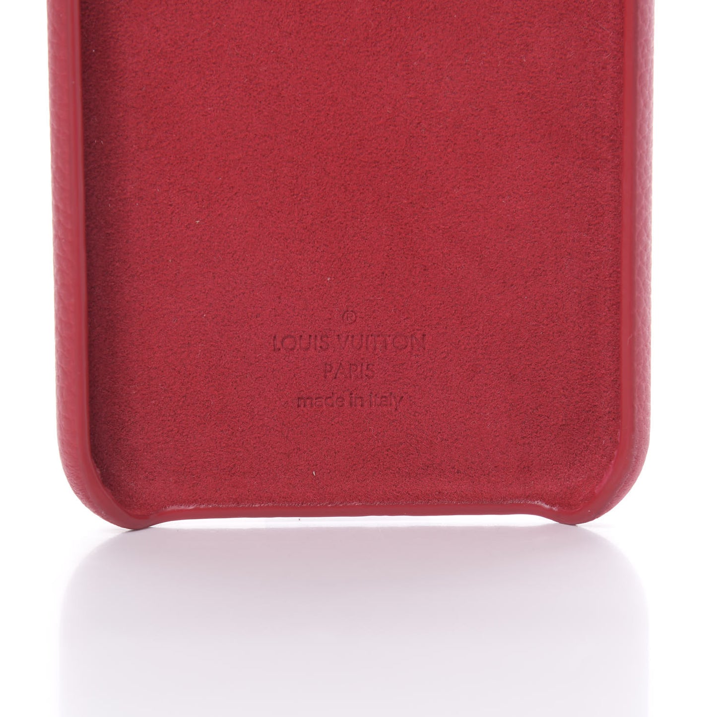 Calfskin Monogram iPhone 11 Pro Max Bumper Scarlet