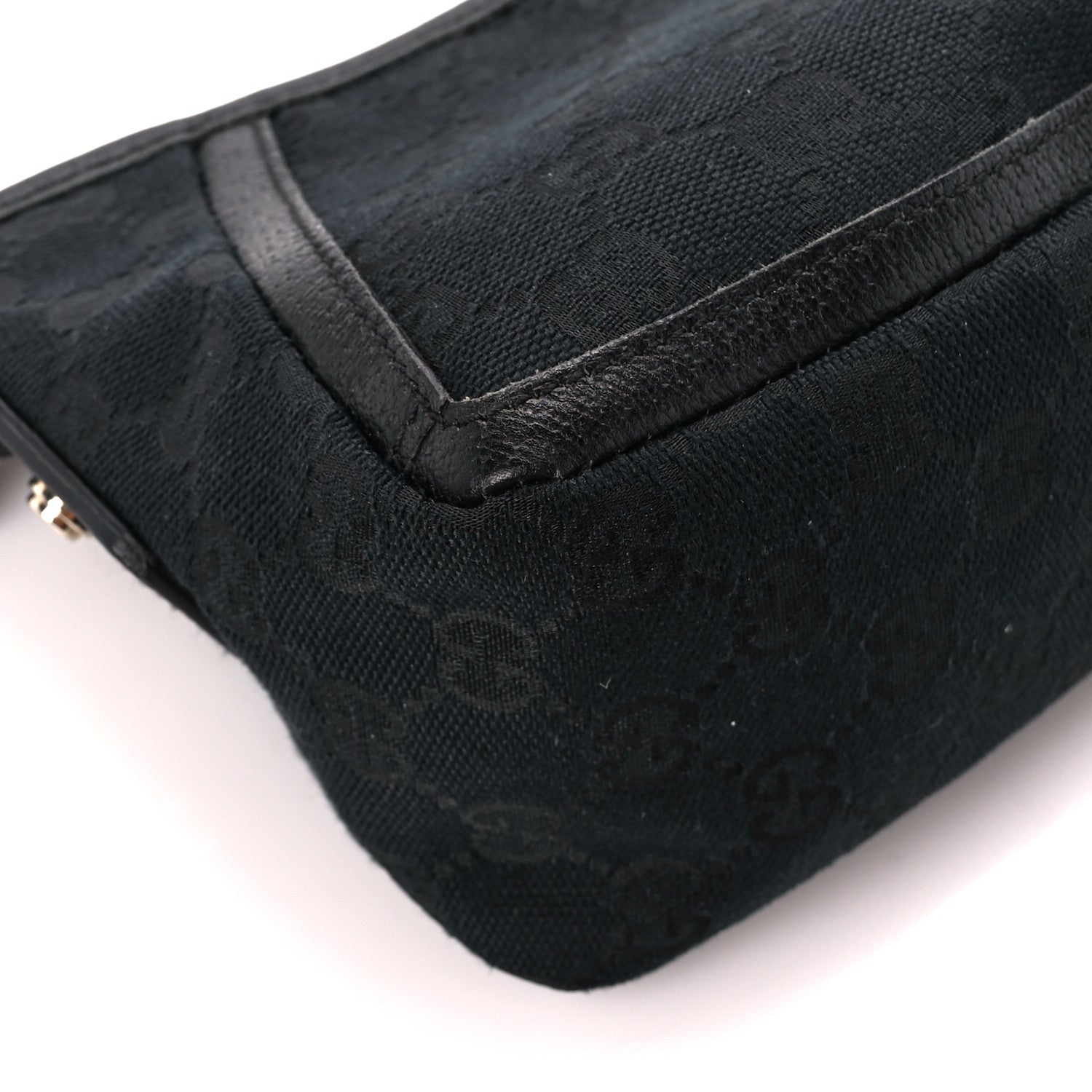 Gucci Monogram D Ring Abbey Pochette Black 10 of 11