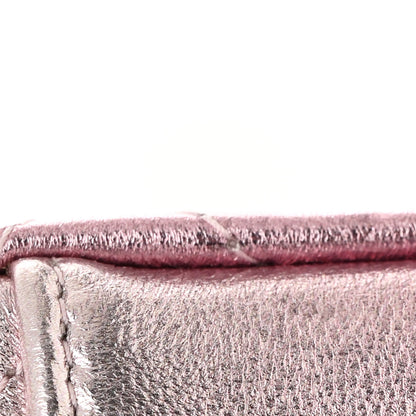 Chanel Gradient Metallic Lambskin Quilted Like A Wallet Clutch With Chain Gold Pink 12 of 13