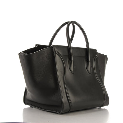 Celine Supple Calfskin Medium Phantom Luggage Black 3 of 9