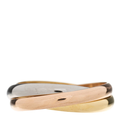 Cartier 18K Pink Yellow White Gold Small Trinity Ring 58 8.25 3 of 9