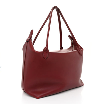 The Row Calfskin Lux Satchel Burgundy 3 of 11