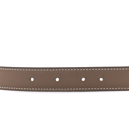 Hermes Swift Epsom 24mm Caleche Belt 85 34 Etoupe White 3 of 4