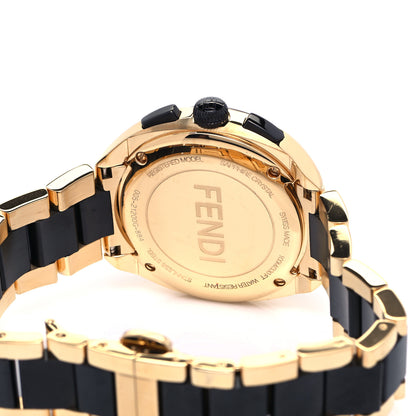 Fendi Stainless Steel 40mm Momento Chronograph Two Tone Quartz Watch Black 4 of 7