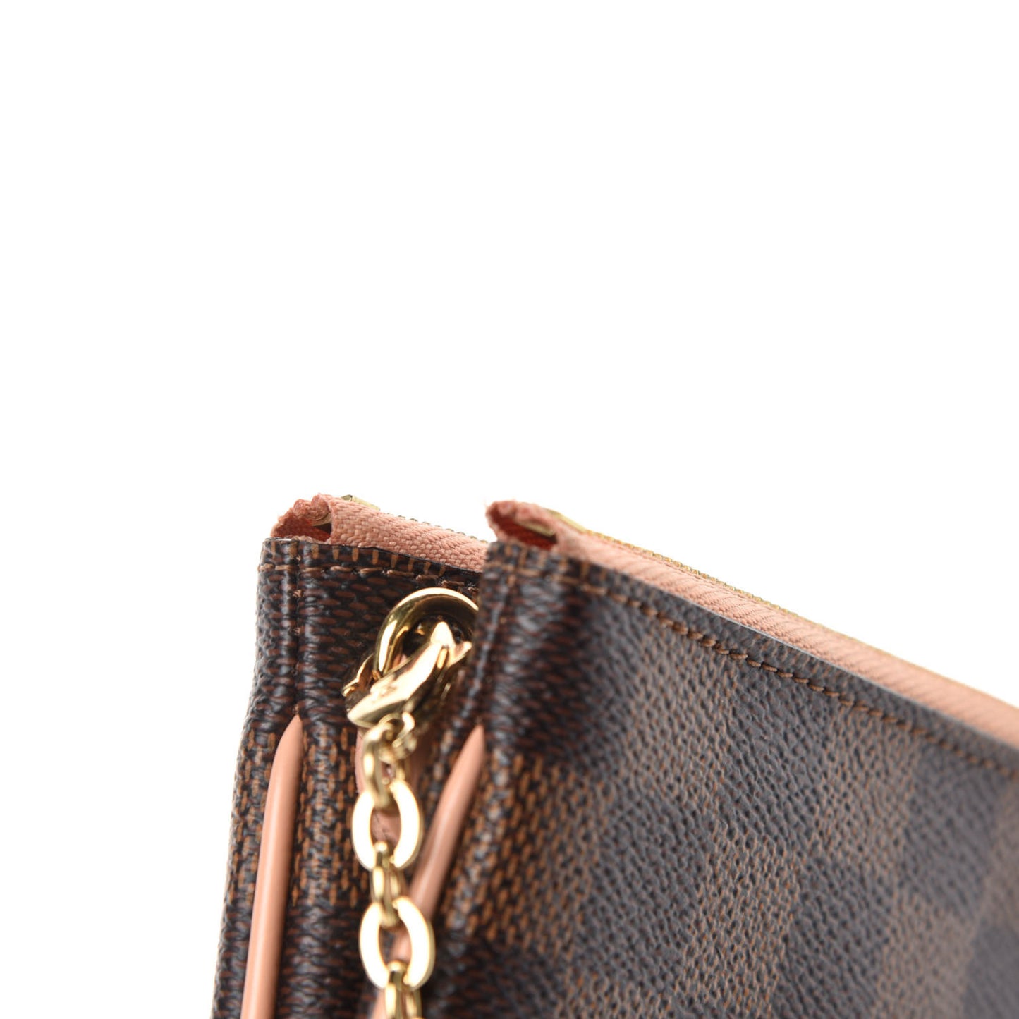 Damier Ebene Double Zip Pochette