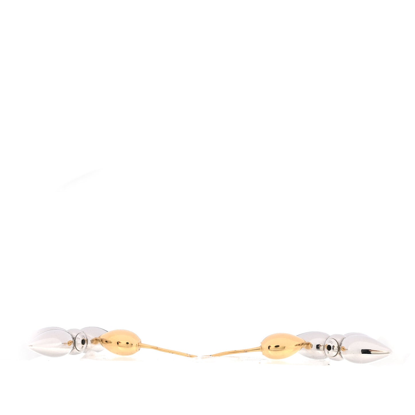 Metal Louisette Earrings Silver Gold
