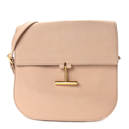Tom Ford Grained Calfskin T Clasp Tara Crossbody Bag Nude 1 of 8