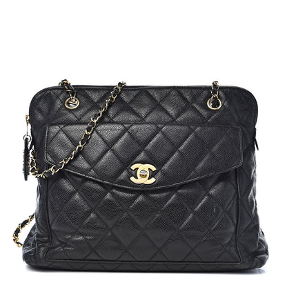 Chanel Caviar Quilted Flap Shoulder Bag Black 1 of 16
