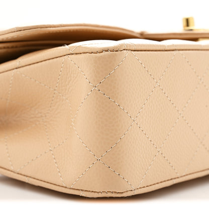 Chanel Caviar Quilted Medium Double Flap Beige 9 of 11