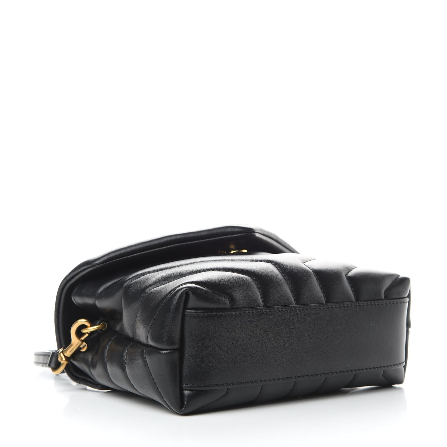 Calfskin Y Quilted Monogram Toy Loulou Crossbody Bag Black