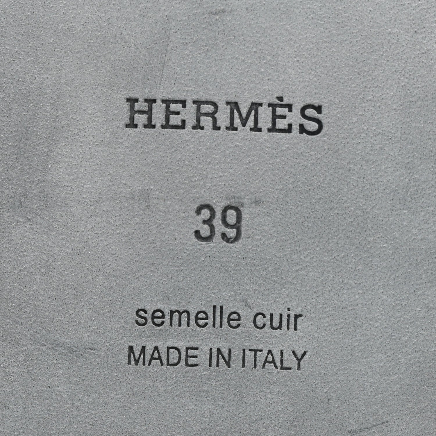Hermes Suede Goatskin Tufted Leopard Womens Oran Sandals 39 Brun Fume Black 6 of 9