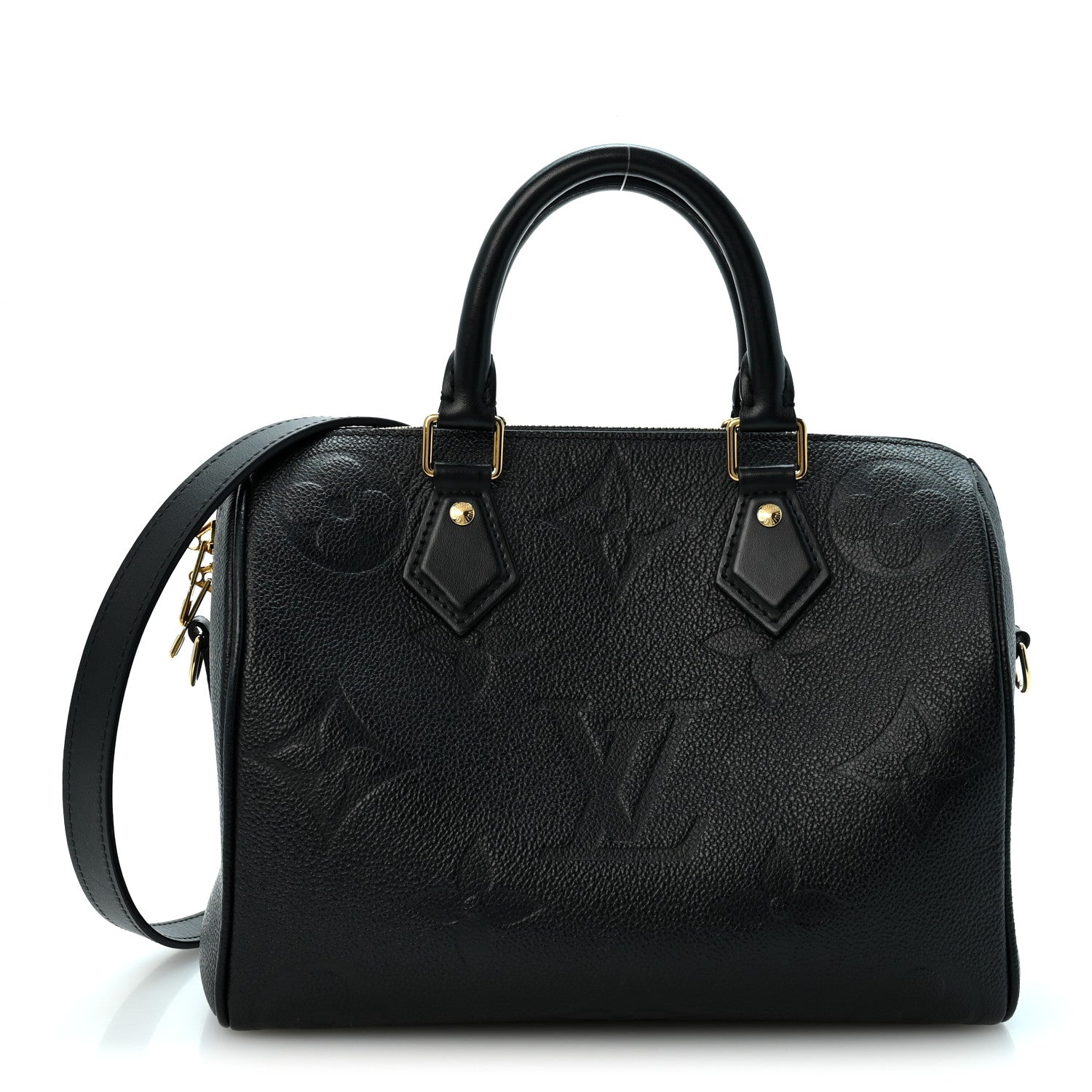 Louis Vuitton Empreinte Monogram Giant Speedy Bandouliere 25 Black 1 of 10