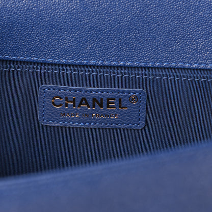 Chanel Caviar Quilted Medium Boy Flap Dark Blue 6 of 10