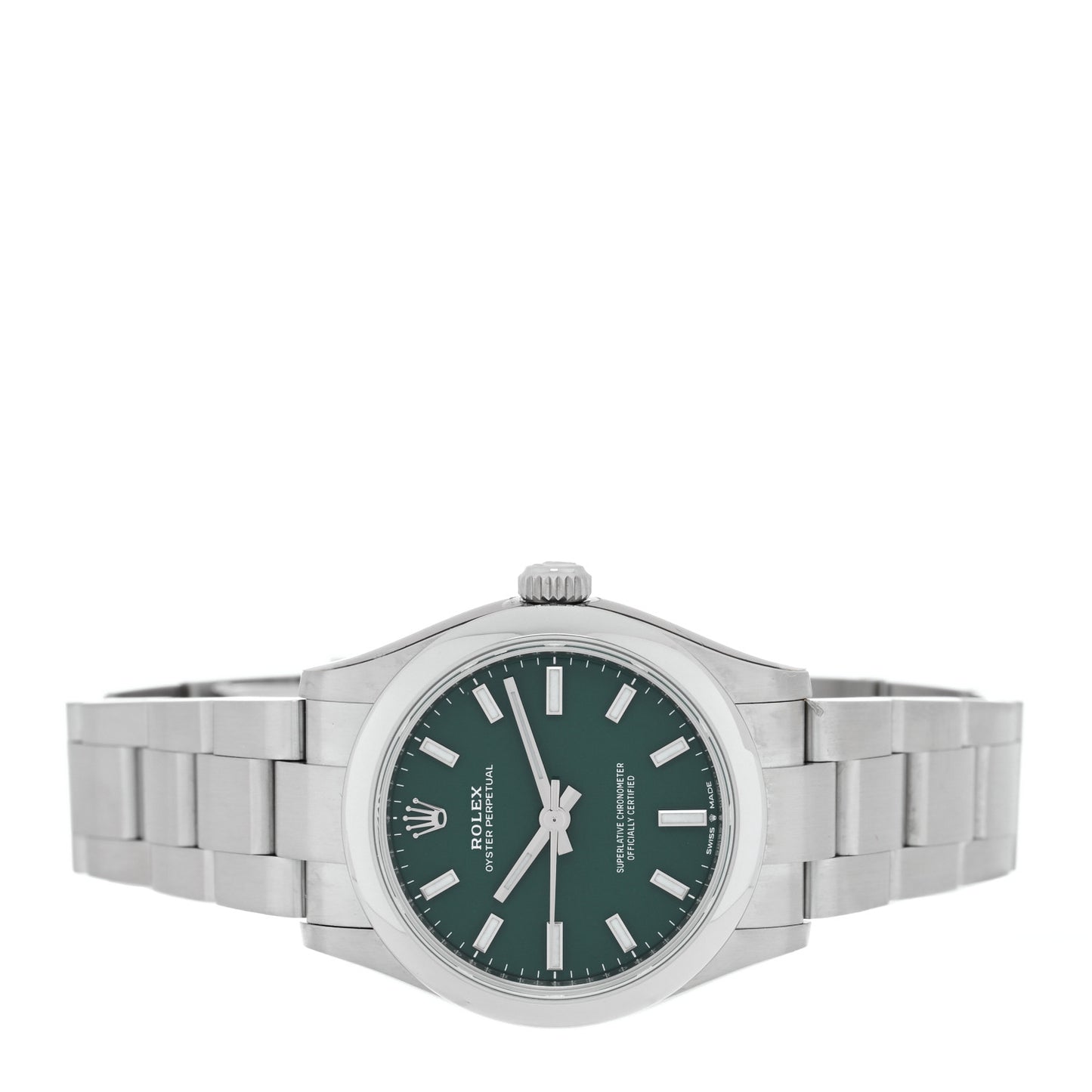 Stainless Steel 31mm Oyster Perpetual Watch Green 277200