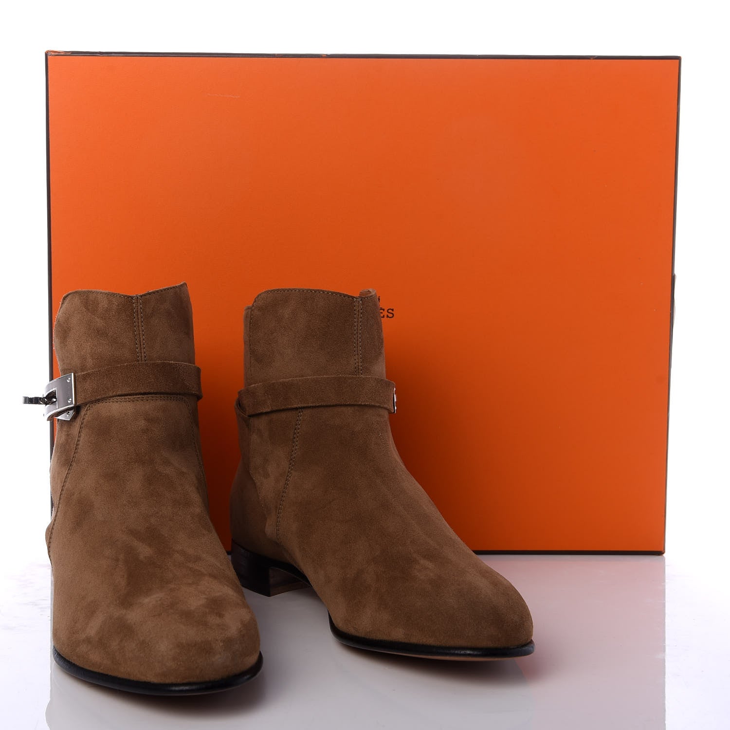 Hermes Suede Neo Low Boots 35.5 Ecorce 9 of 9