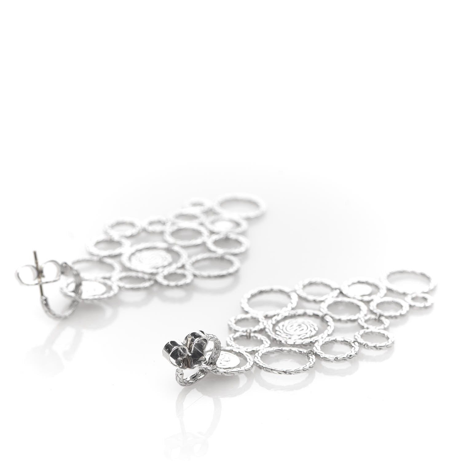 John Hardy Sterling Silver Pave Diamond Chandelier Earrings 3 of 5
