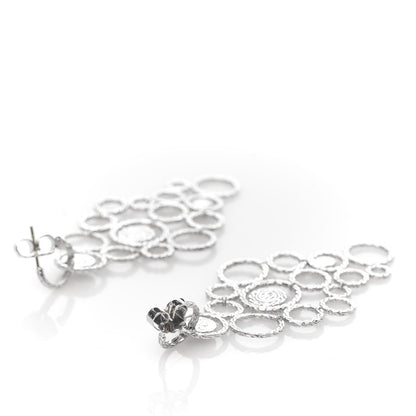 John Hardy Sterling Silver Pave Diamond Chandelier Earrings 3 of 5