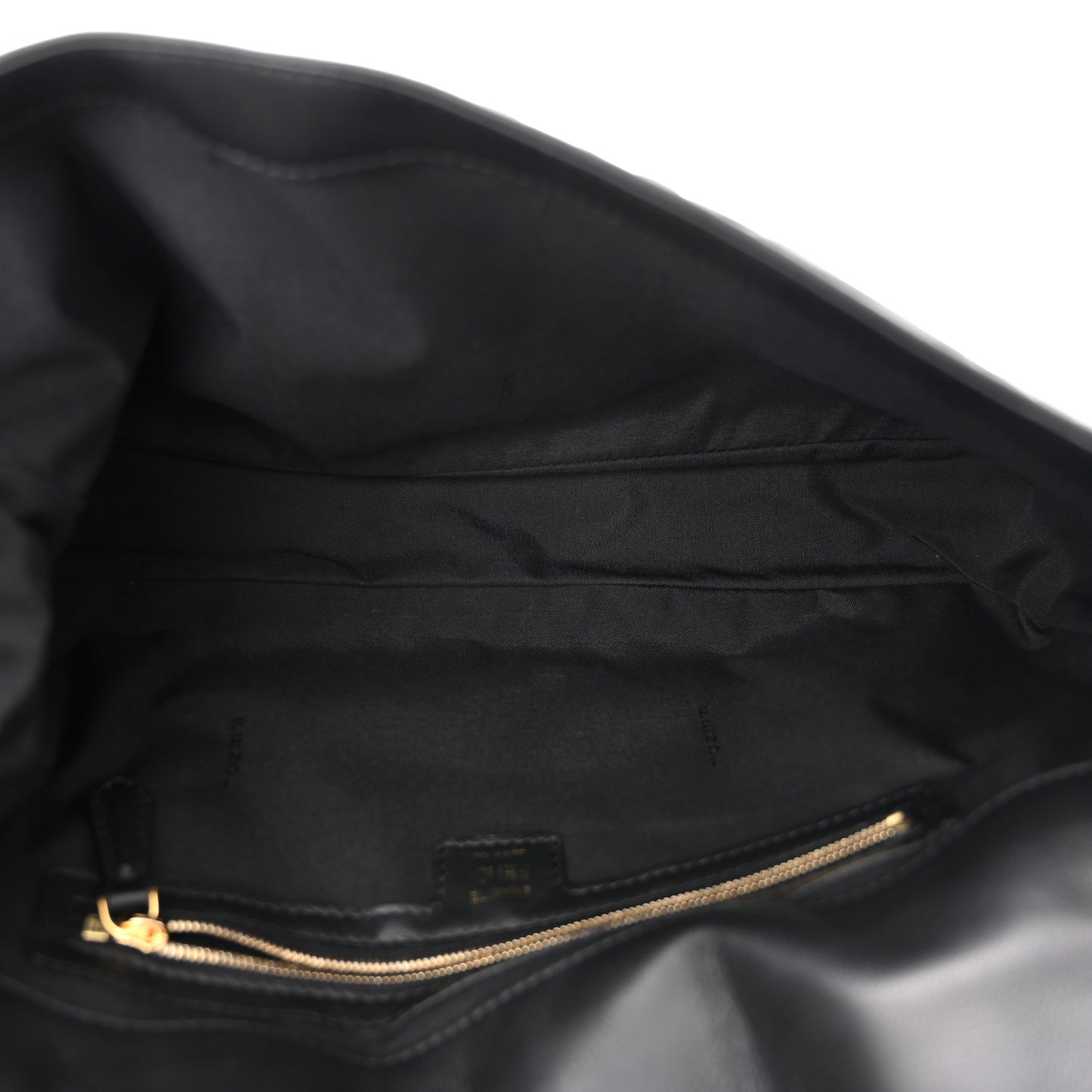 Nappa FF 1974 Embossed Large Baguette Black