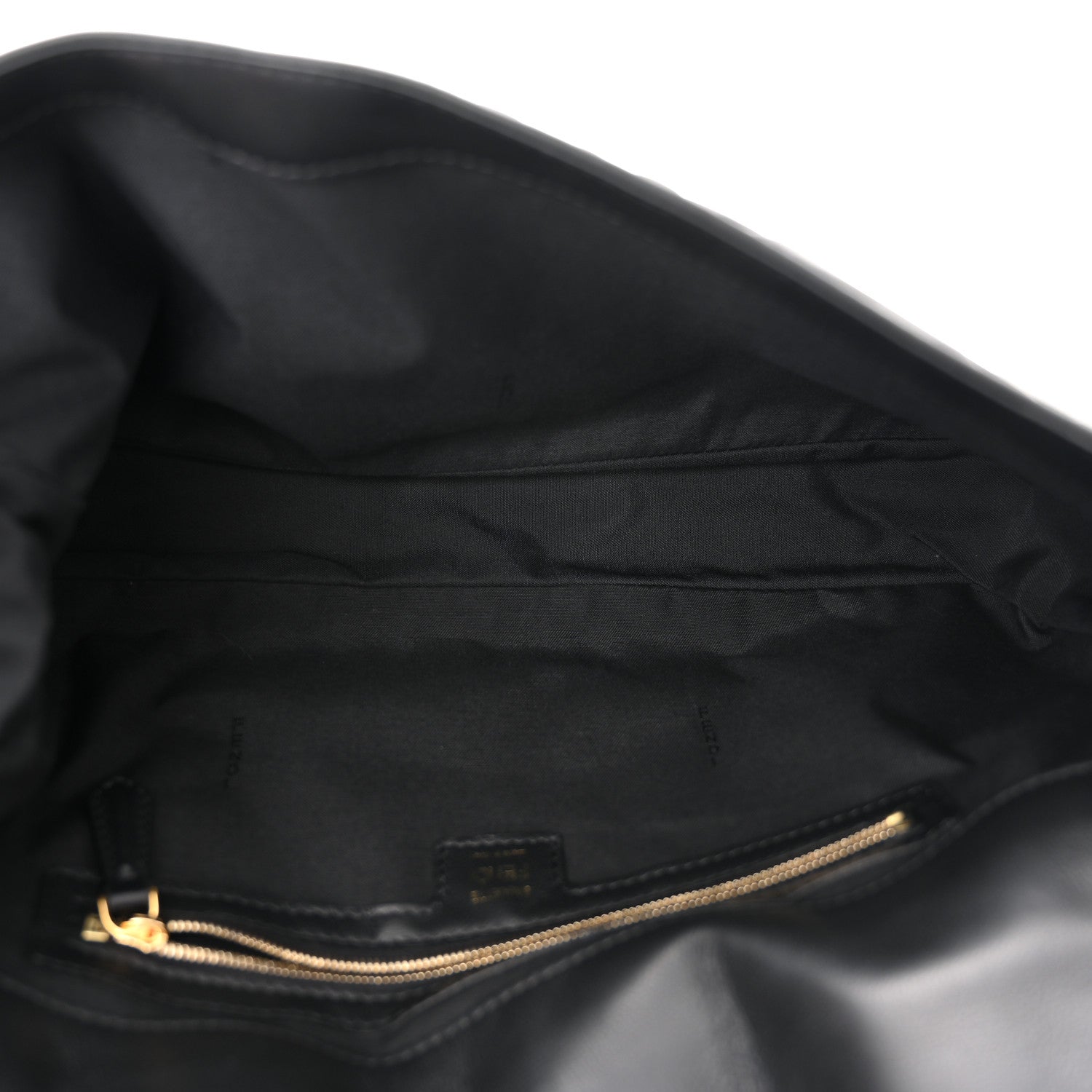 Fendi Nappa FF 1974 Embossed Large Baguette Black 5 of 10