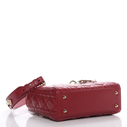 Christian Dior Lambskin Cannage Small My Lady Dior Red 4 of 7