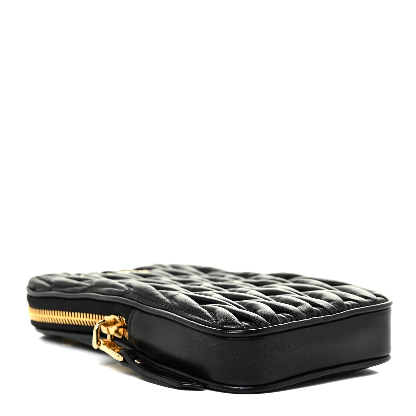 Nappa Matelasse Mini Bandoliera Crossbody Black
