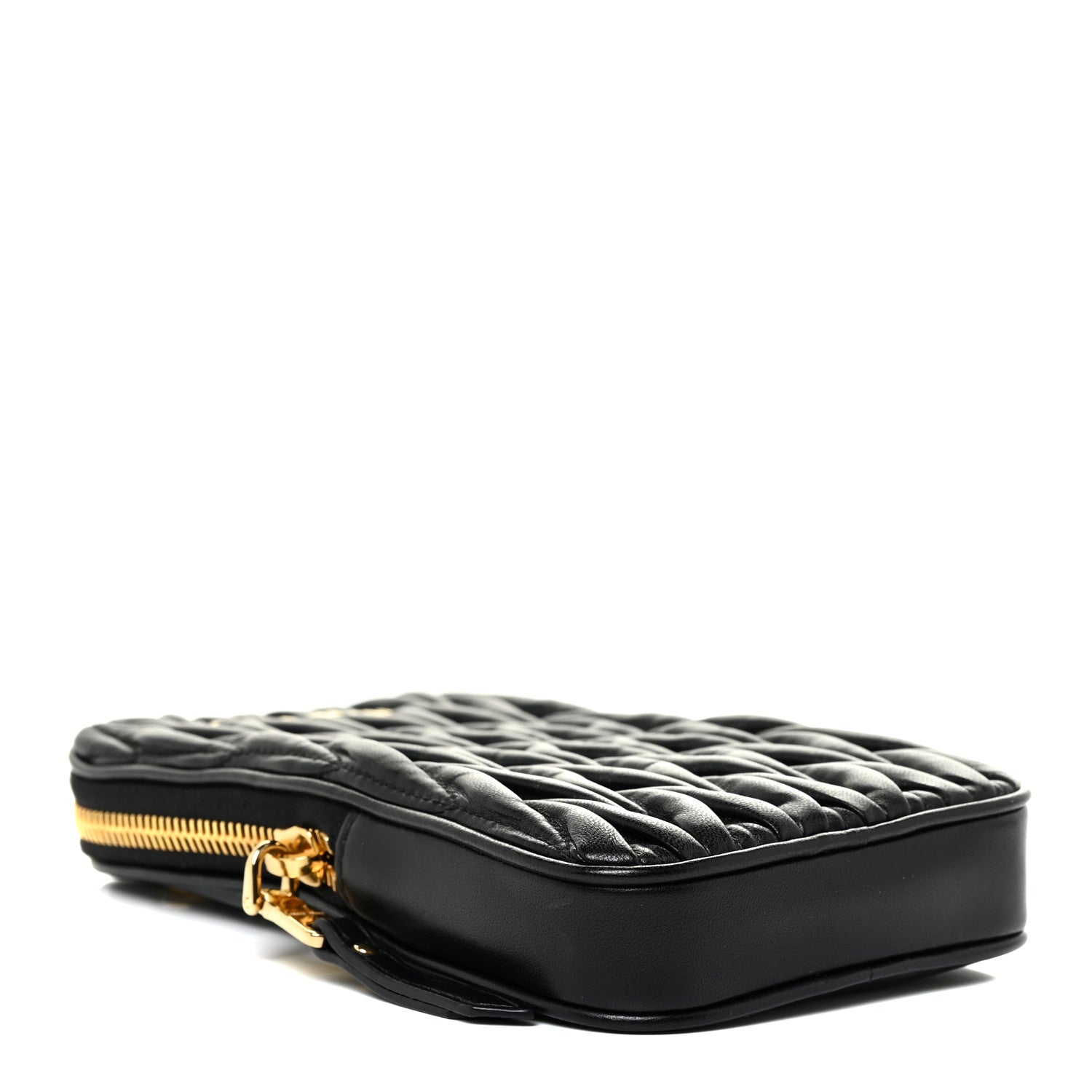 Miu Miu Nappa Matelasse Mini Bandoliera Crossbody Black 4 of 11