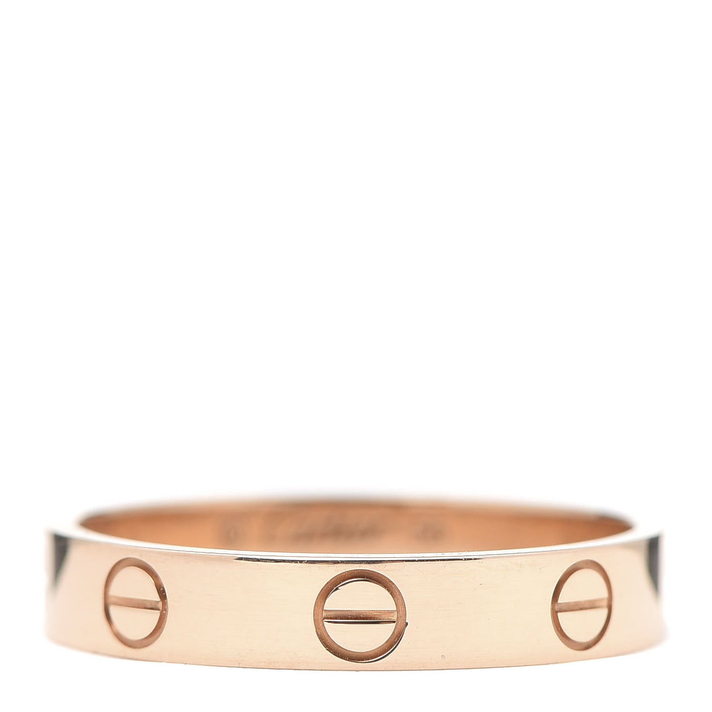 18K Pink Gold 3.5mm LOVE Wedding Band Ring 56 7.5