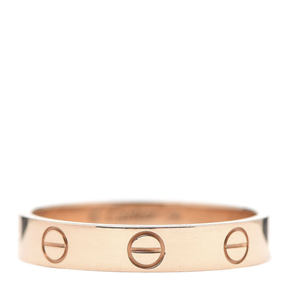 Cartier 18K Pink Gold 3.5mm LOVE Wedding Band Ring 56 7.5 1 of 4
