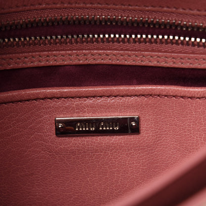 Miu Miu Goatskin Madras Chain Shoulder Bag Pink 6 of 14