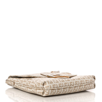 Fendi Zucchino Spalmati Forever Tube Messenger Crema Ecru 3 of 11