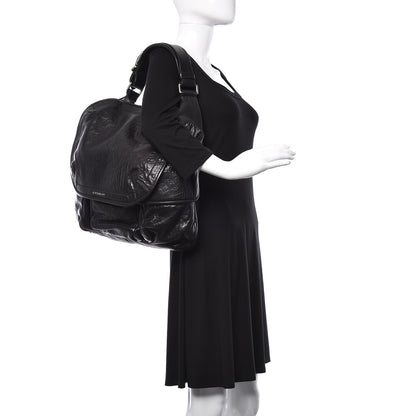 Givenchy Tumbled Sheepskin Top Handle Flap Bag Black 2 of 9