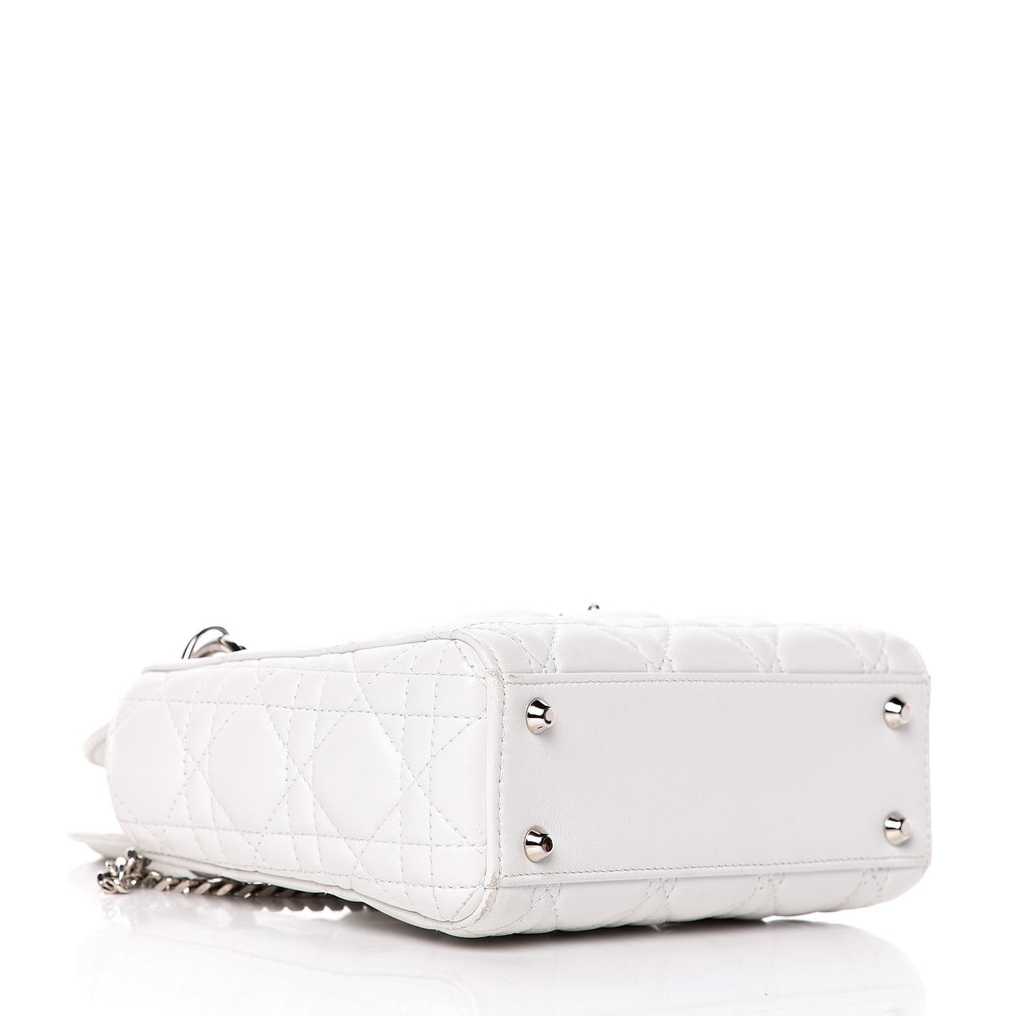 Lambskin Cannage Mini Lady Dior White