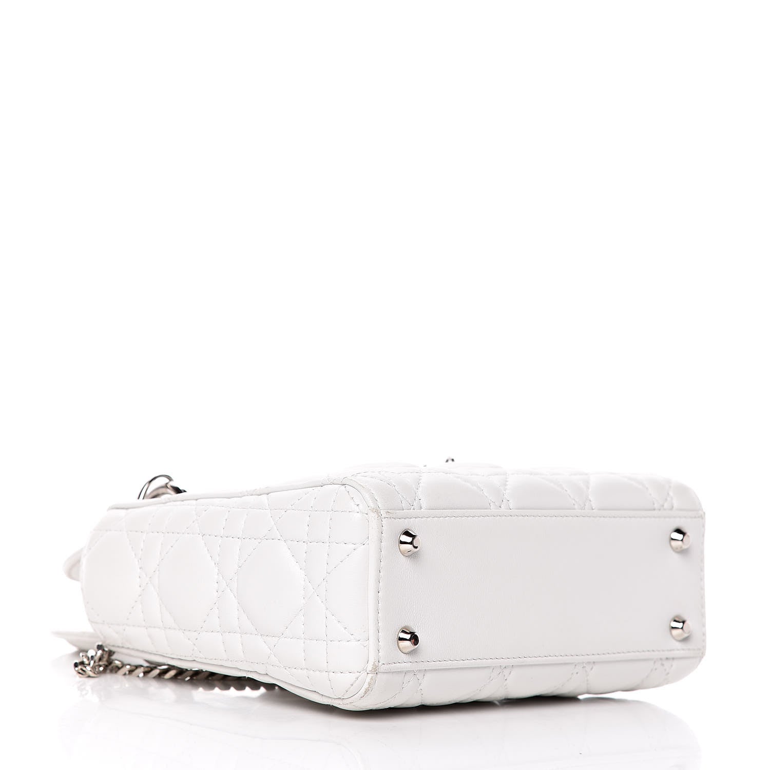 Christian Dior Lambskin Cannage Mini Lady Dior White 4 of 15