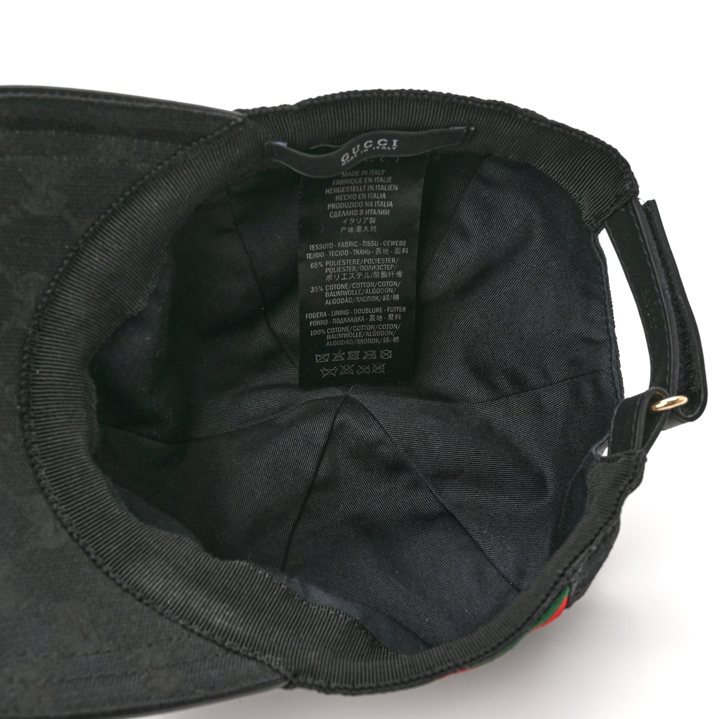 Monogram Web Baseball Hat M Black