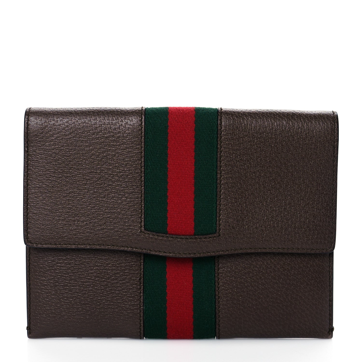 Gucci Grained Calfskin Web Totem Three Piece Monogram Shoulder Bag Dark Brown 1 of 11