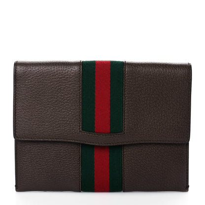 Gucci Grained Calfskin Web Totem Three Piece Monogram Shoulder Bag Dark Brown 1 of 11