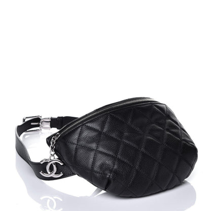 Chanel Grained Calfskin Quilted Waist Belt Bag Black 4 of 10