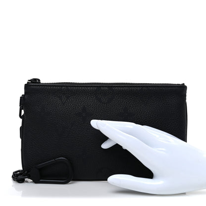 Louis Vuitton Calfskin Monogram Speedy P9 Bandouliere 40 Pochette Ultra Black 2 of 6